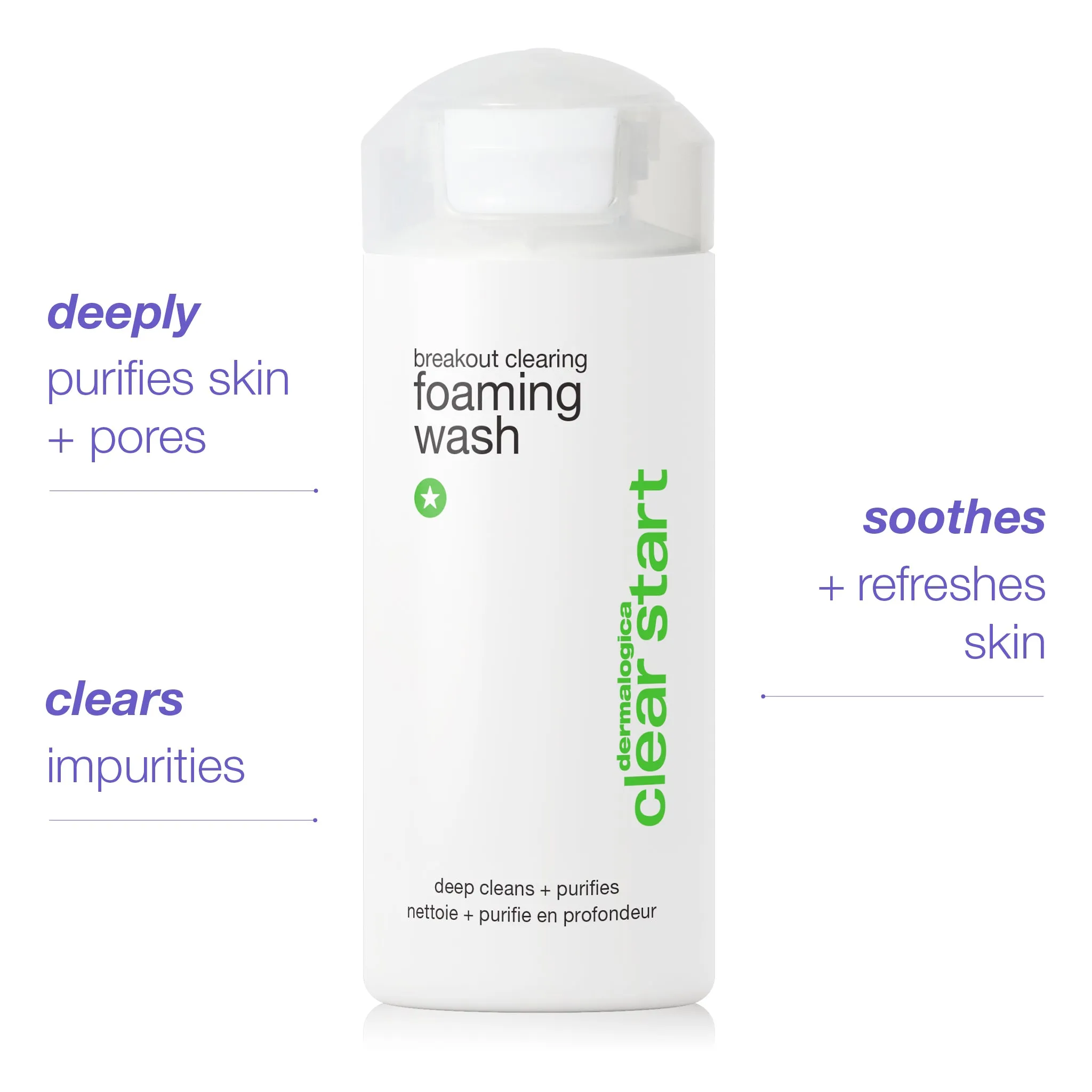 breakout clearing foaming wash