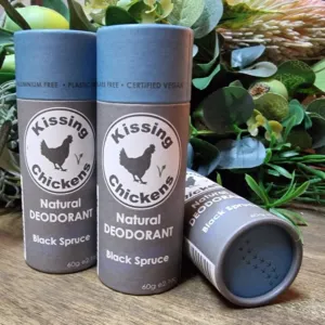 Kissing Chickens Organic Bicarb-Free Deodorant Stick - Black Spruce 60g