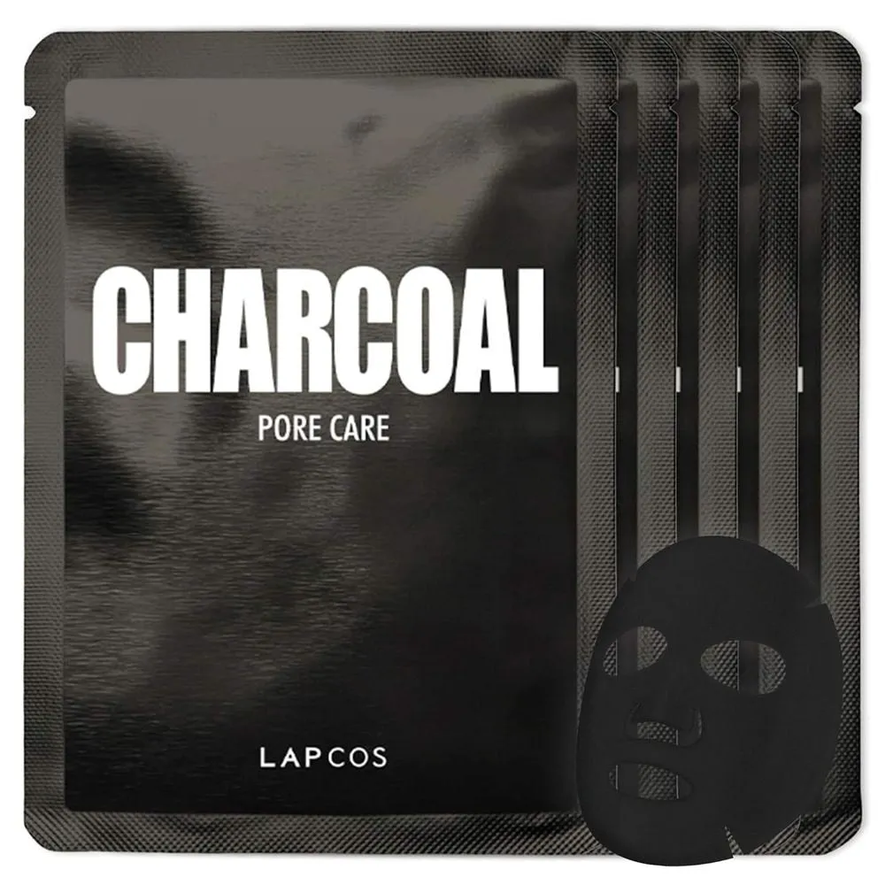 Lapcos Daily Charcoal Sheet Mask - Skin Detox - 5 Pack