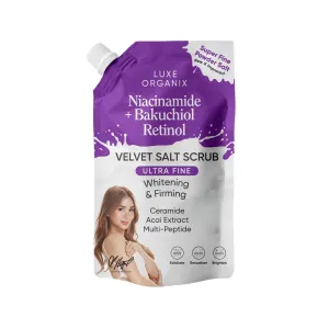 Luxe Organix Niacinamide   Bakuchiol Retinol Velvet Salt Scrub (300gm)