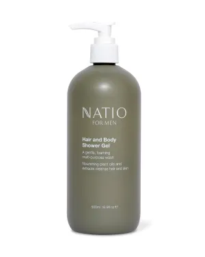 Natio for Men Hair and Body Shower Gel