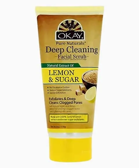 Okay  Pure Naturals Deep Cleaning Lemon And Sugar Facial Scrub